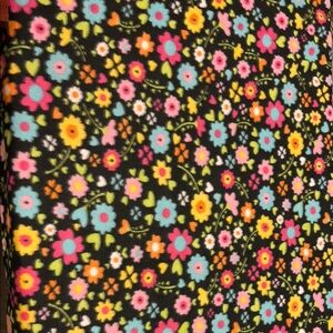 Vintage Floral Patterned Fleece Fabric